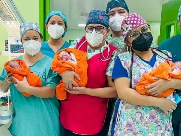 Nacen trillizos en Hospital Regional  de Huehuetenango
