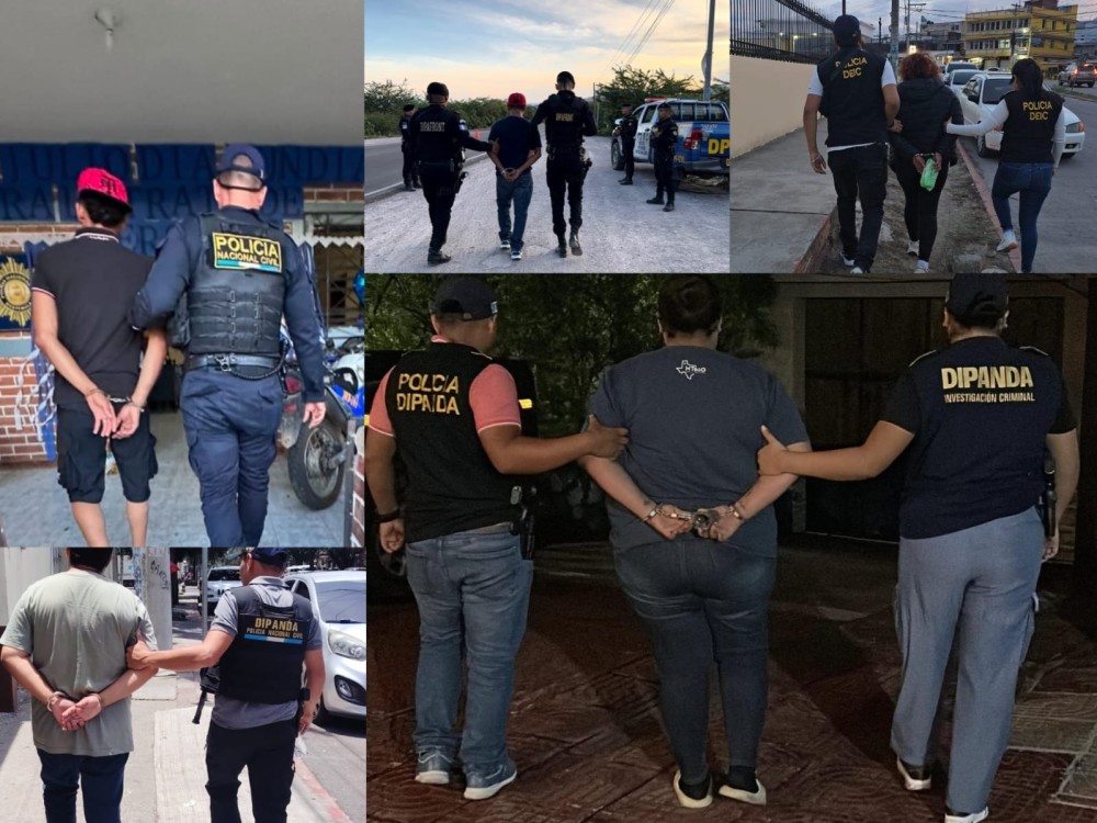 Nueve capturados en siete departamentos por violación, homicidio, estafa y narcomenudeo