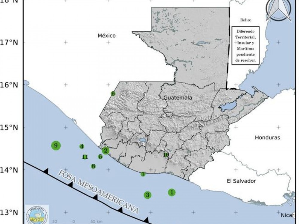 Once eventos sísmicos registrados en las últimas 24 horas