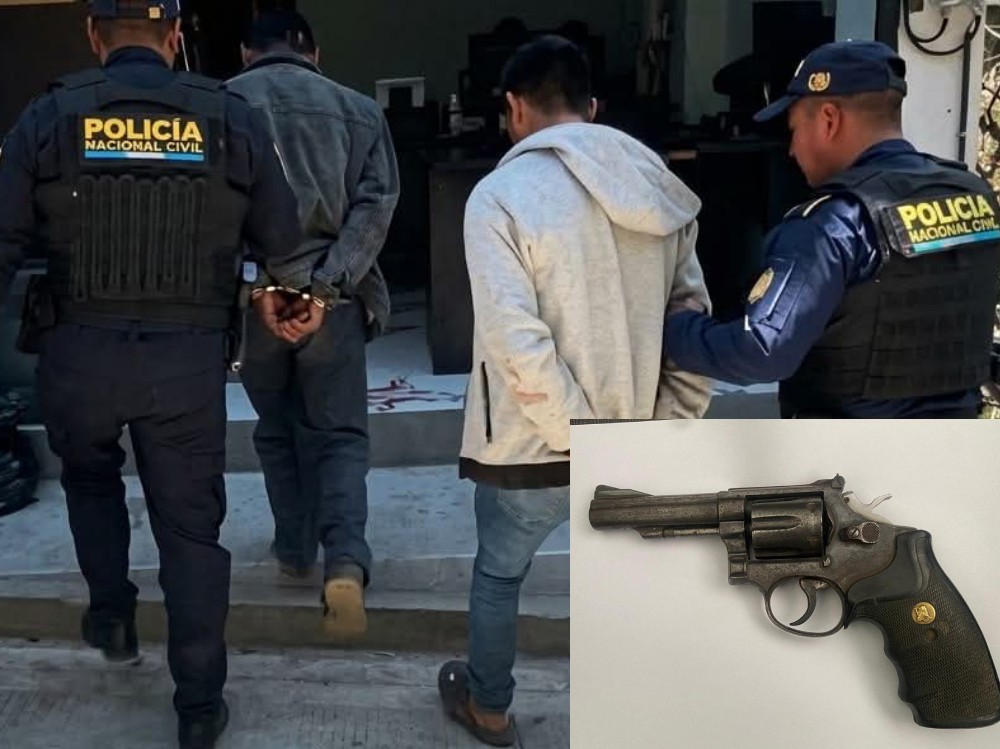 Padre e hijo capturados por portar arma y atacar a líder comunitario 