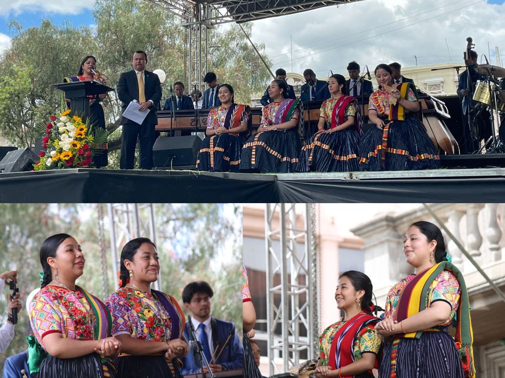 Participantes del ceremonial Umial Tinimit 2025 recorren Xela para promover la cultura