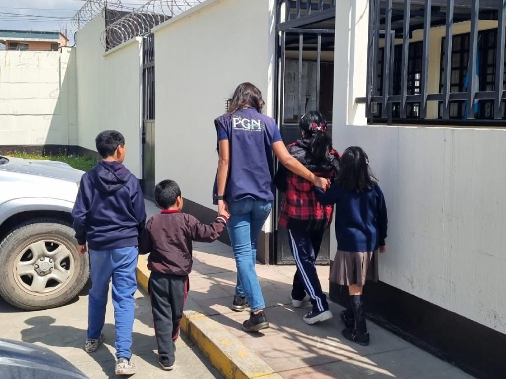 PGN rescata a cuatro menores en situación de riesgo en Cantel, Quetzaltenango