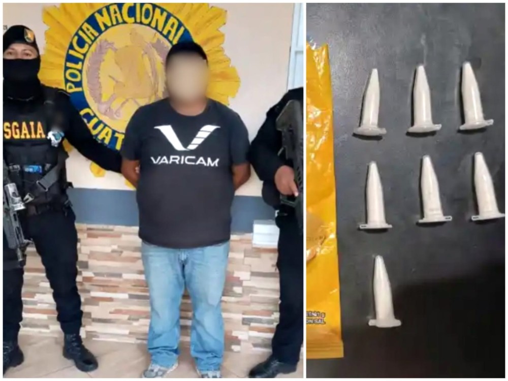 PNC captura a presunto distribuidor de cocaína en Huehuetenango