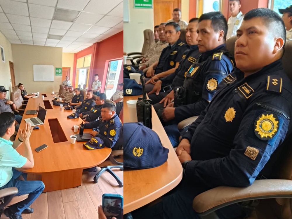 PNC participa en mesa técnica de seguridad en San Rafael Pie de la Cuesta