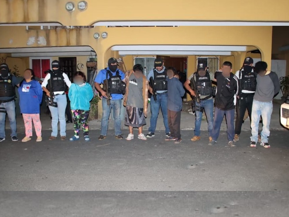 PNC rescata a mujer secuestrada y captura a seis presuntos integrantes del “Barrio 18” en San José Pinula