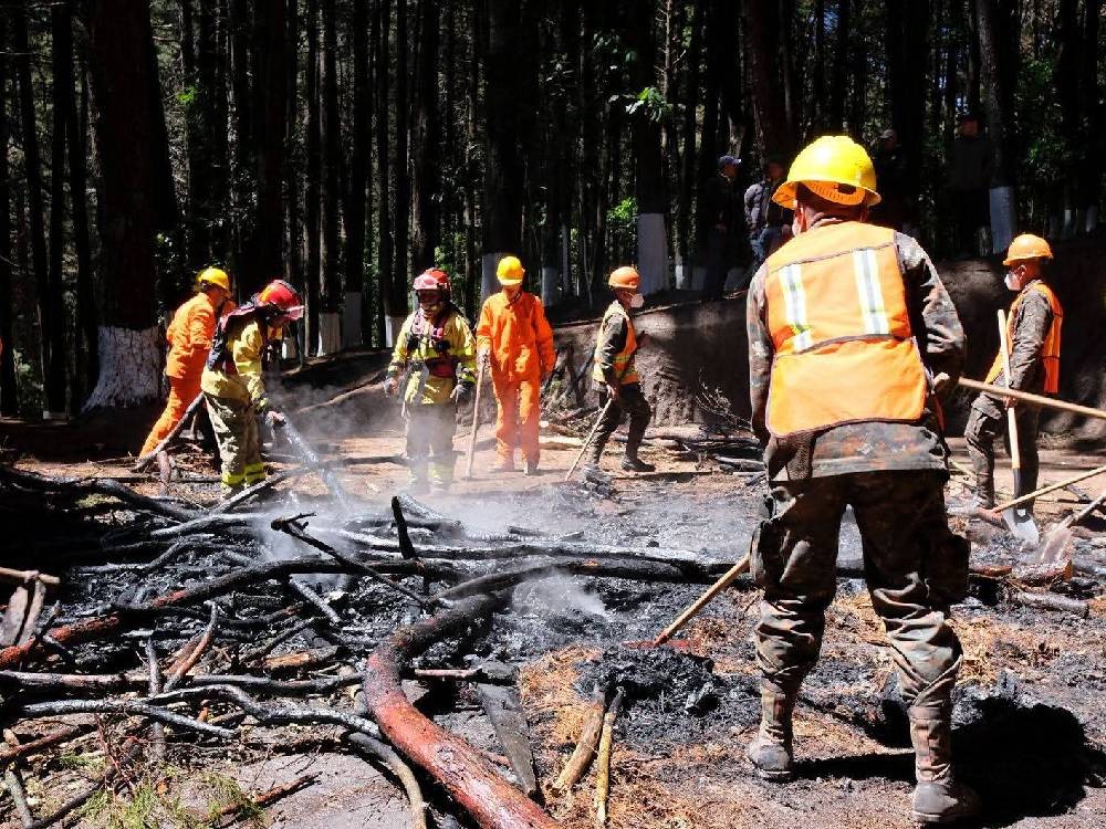 Realizan ejercicio de supresión de incendios forestales