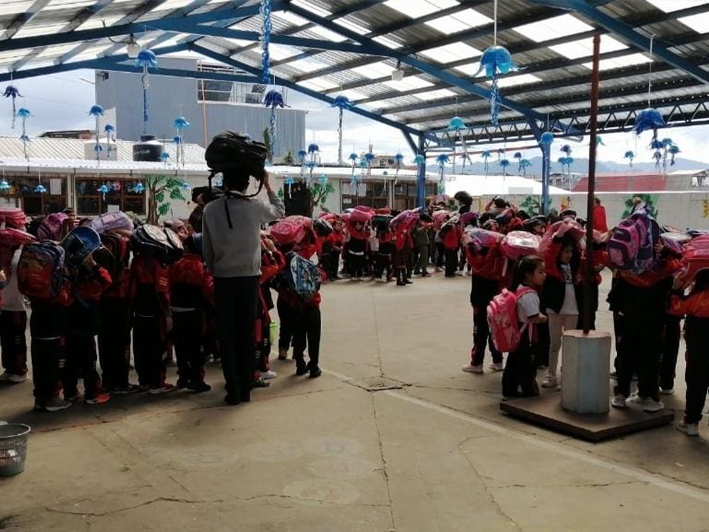 Realizan tercer simulacro de terremoto en centro educativo