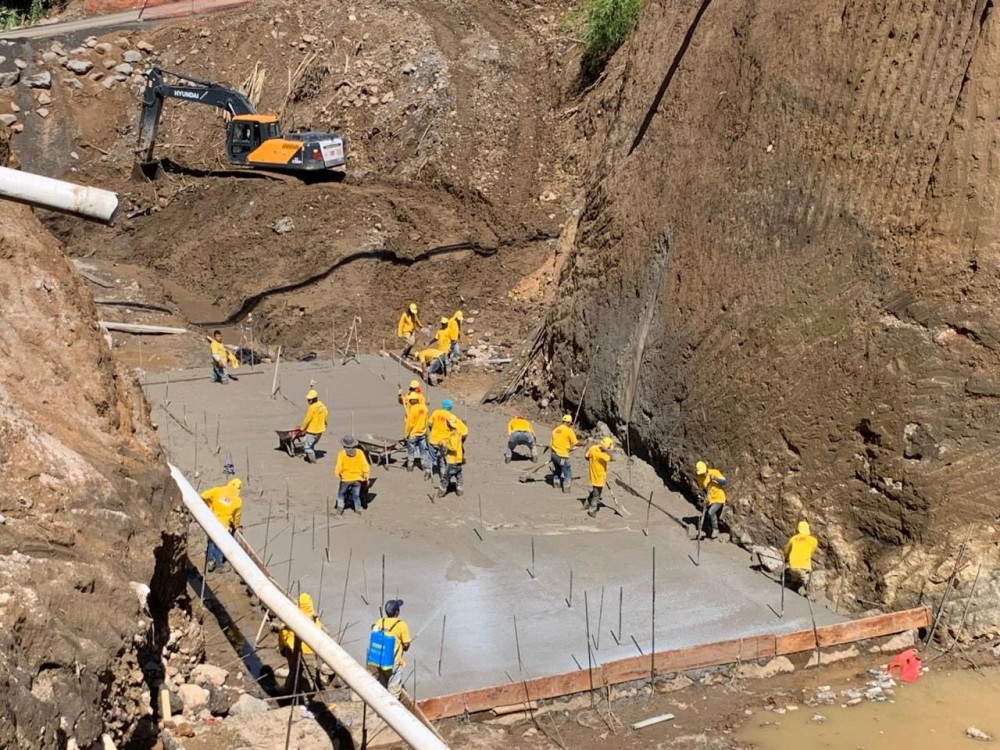 Rehabilitación de la ruta Cito-180 avanza con la construcción de bóveda