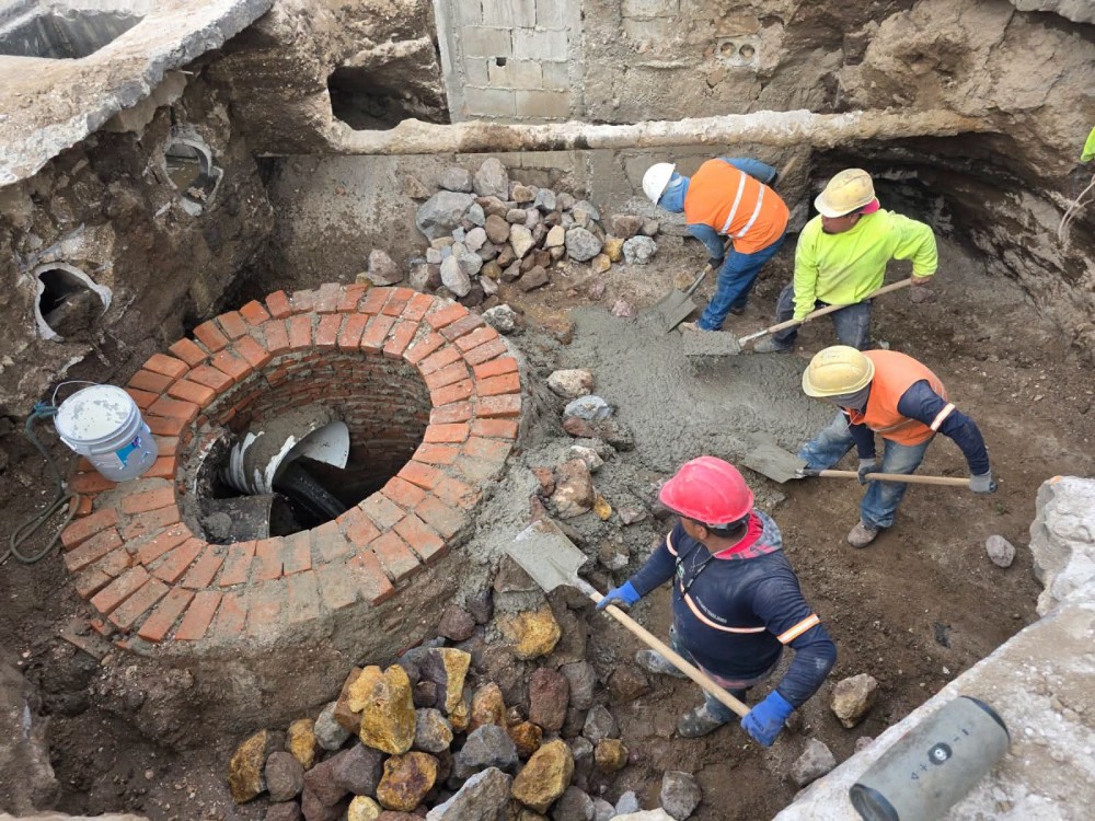 Reparación de colector en zona 1 avanza y prevén habilitar el paso este jueves