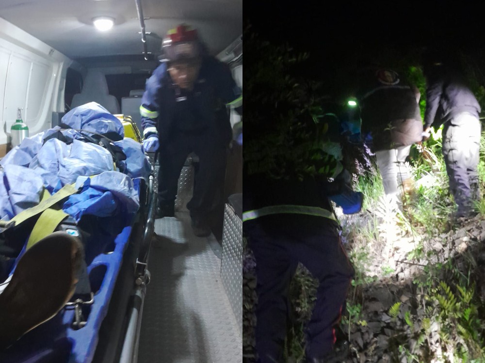 Rescatan con vida a hombre que cayó a barranco de 100 metros en San Miguel Ixtahuacán, San Marcos