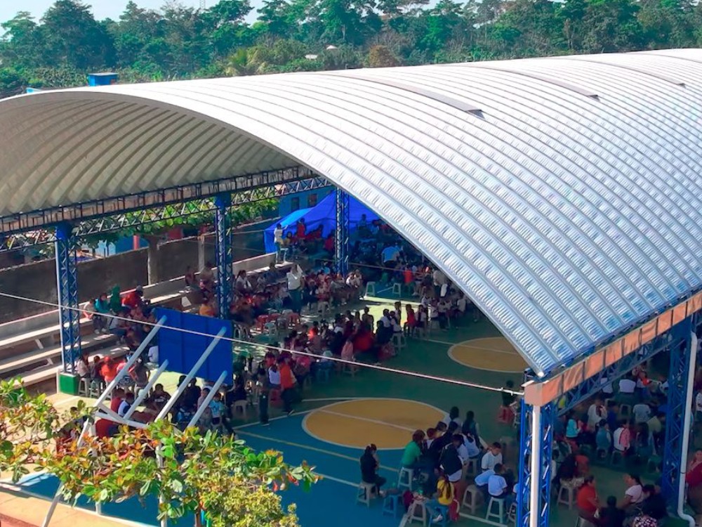 San Pablo Jocopilas: Inauguran cancha techada y cocina en beneficio de más de 600 estudiantes en Aldea Madre Mía