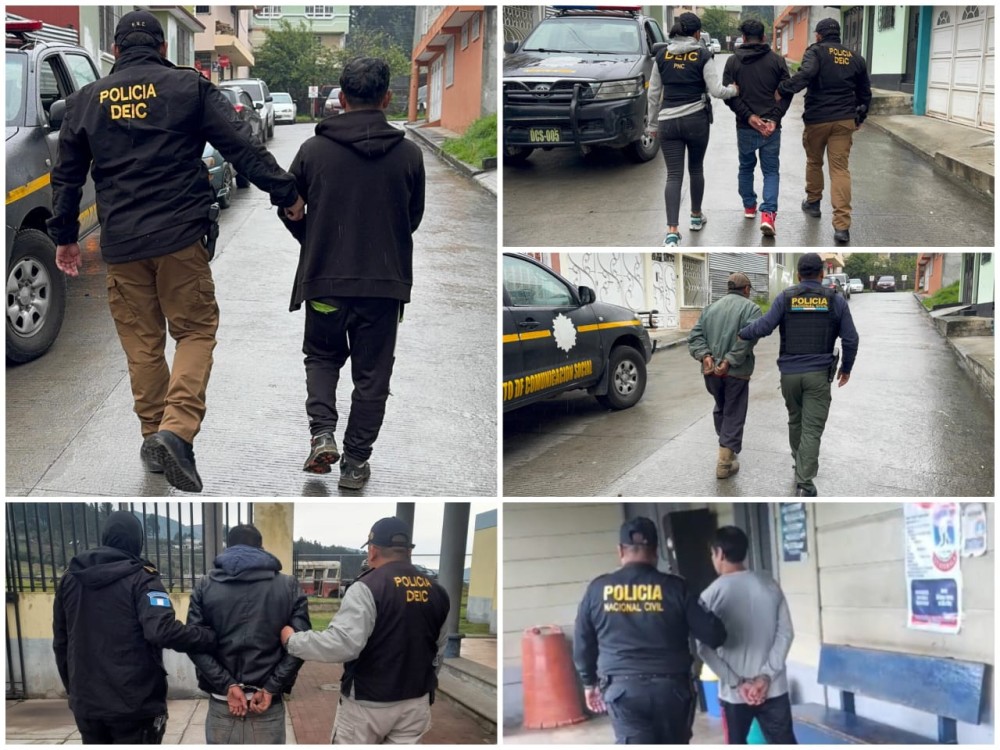 Serie de allanamientos deja varios capturados en municipios de San Marcos 