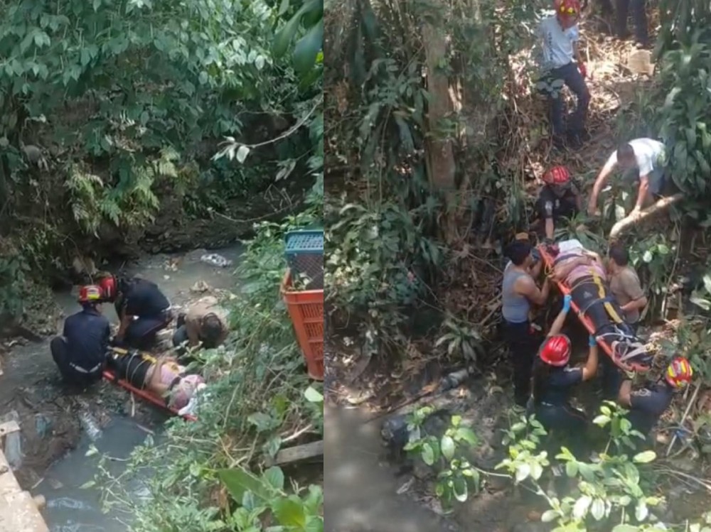 Sexagenaria cae de puente en Coatepeque y resulta herida