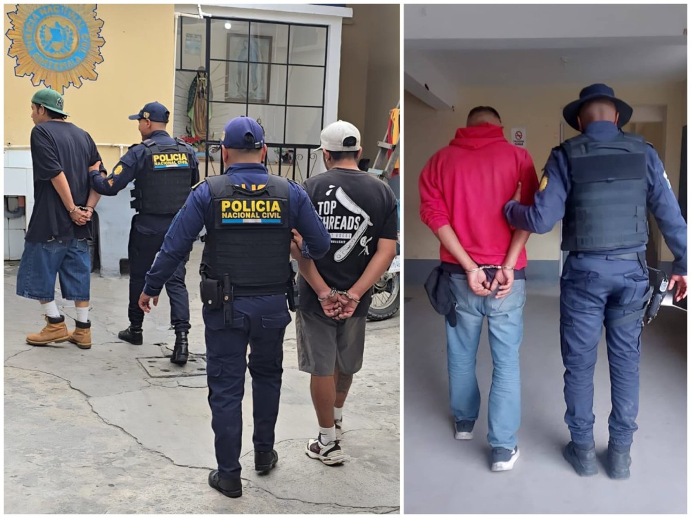 Tres son capturados por robo y hurto en Huehuetenango