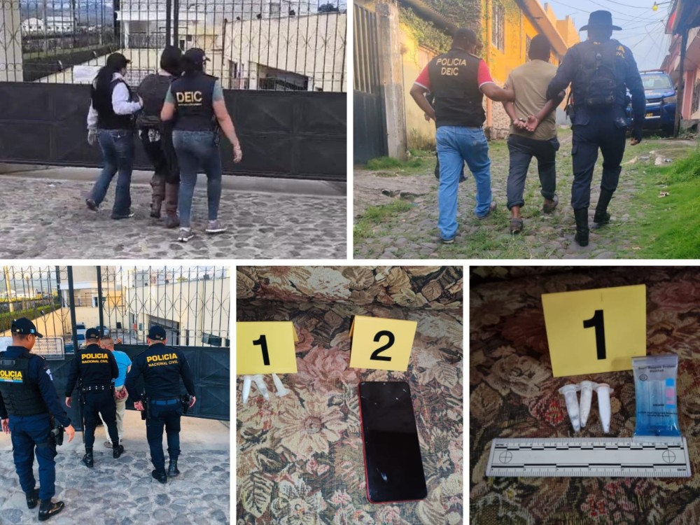 Una mujer y dos hombres capturados por diferentes delitos en Quetzaltenango
