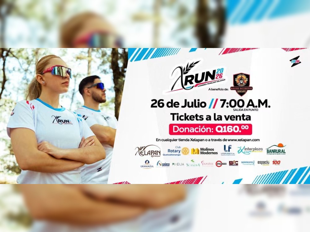 XRun 2026: Xelapan realizará carrera familiar a beneficio de Patrulla de Rescate Occidente 